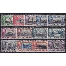 MALVINAS 1937 Yv 78/89 BARCOS FAUNA AVES SERIE COMPLETA DE ESTAMPILLAS NUEVAS CON GOMA DE GRAN CALIDAD 380 €